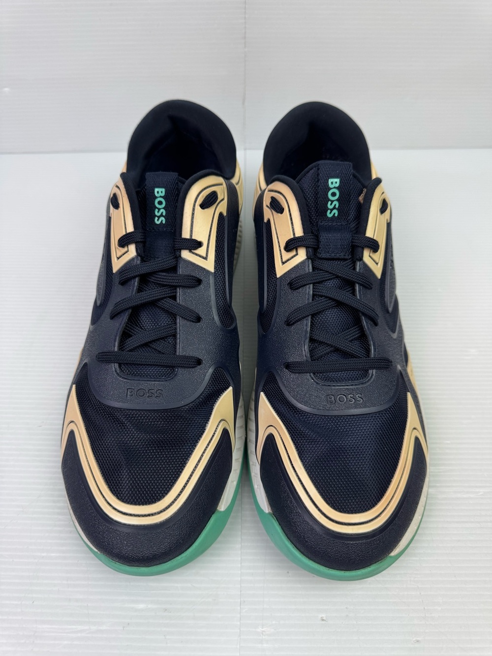 BOSS Hugo Boss Shoes Sneakers Men EU 45 US 11.5 Navy Blue 50493215 No Insoles - Picture 3 of 13